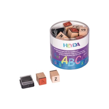 Heyda Kits de tampons à motifs Alphabet, Brun/Orange Heyda Kits de tampons à motifs Alphabet, Brun/Orange
