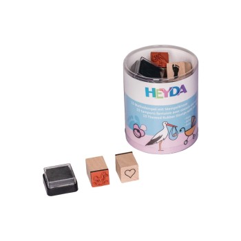 Heyda Kits de tampons à motifs Bébé, Brun/Orange Heyda Kits de tampons à motifs Bébé, Brun/Orange