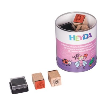 Heyda Kits de tampons à motifs Princesse/Fée, Brun/Orange Heyda Kits de tampons à motifs Princesse/Fée, Brun/Orange