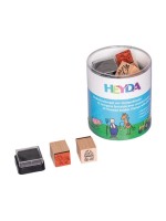 Heyda Kits de tampons à motifs Ferme/Chevaux, Brun/Orange