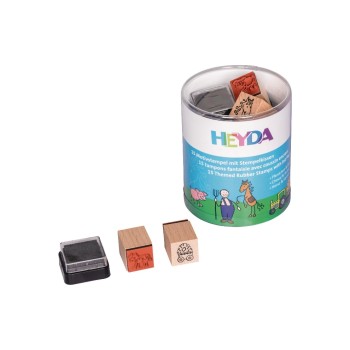 Heyda Kits de tampons à motifs Ferme/Chevaux, Brun/Orange Heyda Kits de tampons à motifs Ferme/Chevaux, Brun/Orange