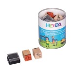 Heyda Kits de tampons à motifs Football/Chantier, Noir/Orange