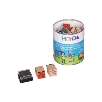 Heyda Kits de tampons à motifs Football/Chantier, Noir/Orange Heyda Kits de tampons à motifs Football/Chantier, Noir/Orange