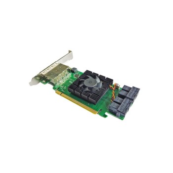 Highpoint SSD7184 RAID-Kontroller, 8x NVME, PCI-Ex16v3, RAID 0,1/10, 2x8643, 2x8644 Highpoint SSD7184 RAID-Kontroller, 8x NVME, PCI-Ex16v3, RAID 0,1/10, 2x8643, 2x8644