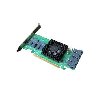 Highpoint R1180: 8 Port ext.HBA-Kontroller, 8x U.2 NVME, PCI-Ex16v3, Ventilator, kein Boot