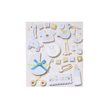 Hobbyfun 3D-Sticker Babyboy, 1 Bogen à 12 x 14 cm Hobbyfun 3D-Sticker Babyboy, 1 Bogen à 12 x 14 cm
