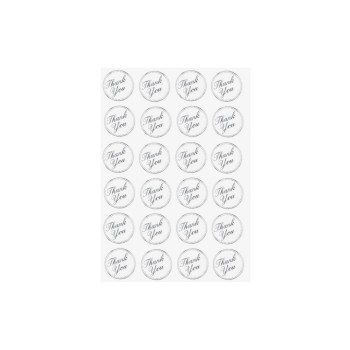 HobbyFun Autocollant à motif Thank you 1 feuille