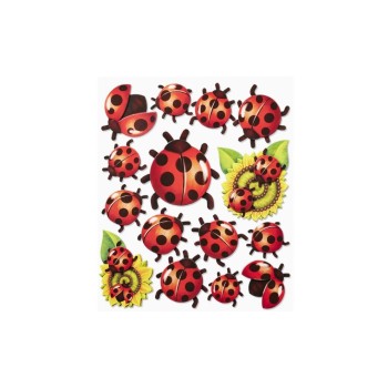 HobbyFun Autocollant 3D Coccinelle 1 feuille
