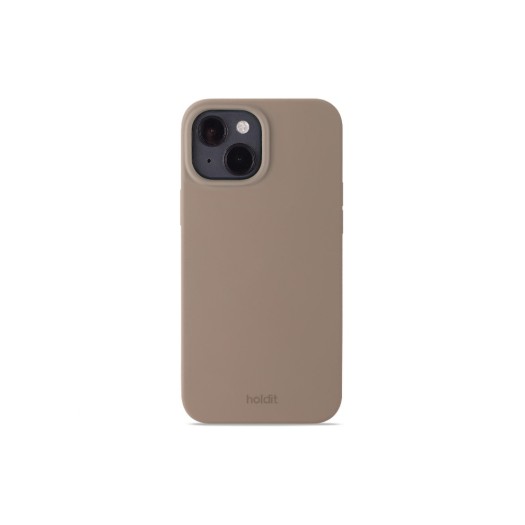 Holdit Coque arrière Silicone iPhone 14 Mocha Brown