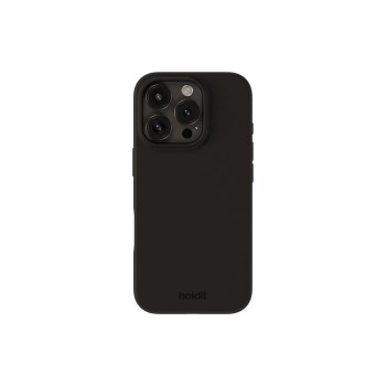 Holdit Coque arrière Silicone iPhone 16 Pro Noir