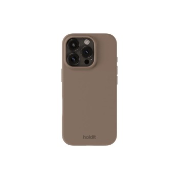 Holdit Coque arrière Silicone iPhone 16 Pro Max Brun