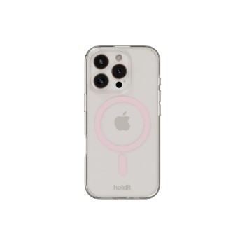 Holdit Coque arrière MagSafe iPhone 16 Pro Max Rose/Transparent Holdit Coque arrière MagSafe iPhone 16 Pro Max Rose/Transparent