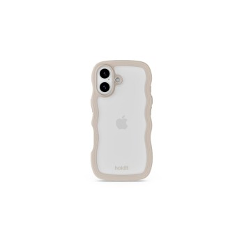 Holdit Coque arrière Wavy iPhone 17 Beige/Transparent