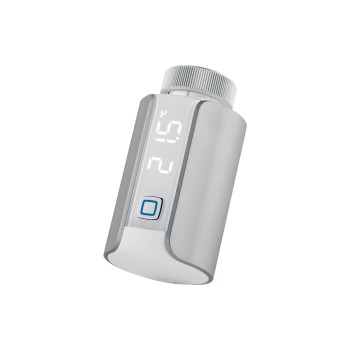 Homematic IP Heizkörperthermostat Evo, silb, drei Heizprofile, 6 Heizphasen pro Tag