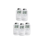 Homematic IP 5x Heizkörperthermostat Kit, drei Heizprofile, 6 Heizphasen pro Tag