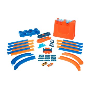 Hot Wheels Track Builder Deluxe Stunt Box avec boîte de rangement