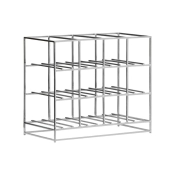 House Doctor Range-bouteilles de vin HD12, 20 x 41 x 35 cm, argent