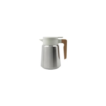 House Doctor Thermoskanne Cole, 1L, Metall, Holz, 16x20x13.5 cm (BxHxL)