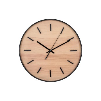 House Nordic Wanduhr Camden ø35 cm, Glass, Holz-optik, Silent-Movement House Nordic Wanduhr Camden ø35 cm, Glass, Holz-optik, Silent-Movement