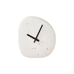 House Nordic Tischuhr Linz, white, Zement, 5x14x15 cm (LxBxH), exkl. 1xAA Batterien
