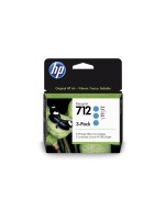 HP Tinte Nr. 712 3-Pack - Cyan (3ED77A), DesignJet T200, T600, 3x29ml