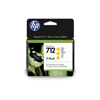 HP Encre Nr. 712 (3ED79A) Yellow, paquet de 3 HP Encre Nr. 712 (3ED79A) Yellow, paquet de 3