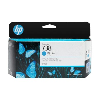 HP Tinte Nr. 738 - Cyan (498N5A), DesignJet T850, T950, 130ml