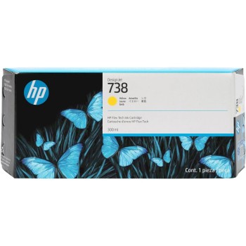 HP Tinte Nr. 738 - Yellow (676M8A), DesignJet T850, T950, 300ml