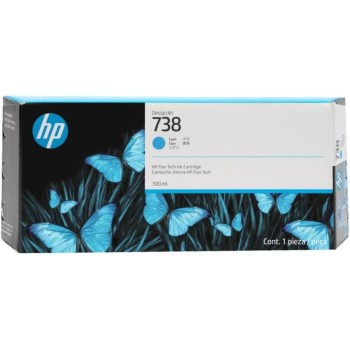 HP Tinte Nr. 738 - Cyan (676M6A), DesignJet T850, T950, 300ml