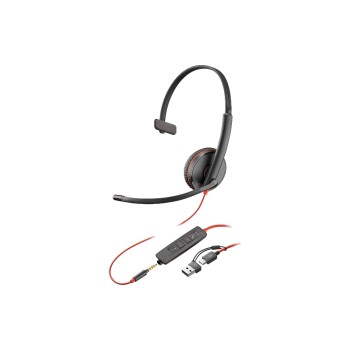 Poly Blackwire 3215 Mono,3.5mm+USB-C/A, Bulk