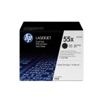 Toner CE255XD, black, LaserJet P3015, 2x12'500 pages