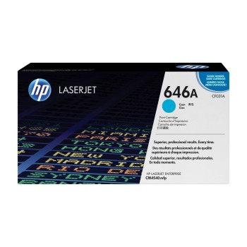 HP Toner 646A - Cyan (CF031A), environ 12'500 pages HP Toner 646A - Cyan (CF031A), environ 12'500 pages