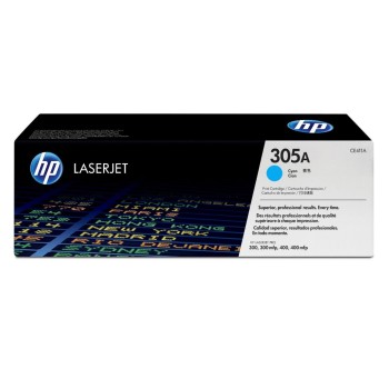 HP Toner 305A - Cyan (CE411A), environ 2'600 pages HP Toner 305A - Cyan (CE411A), environ 2'600 pages