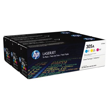 HP Toner 305A - CMY 3er-Pack (CF370AM), pageskapazität 3x ~ 2600 pages HP Toner 305A - CMY 3er-Pack (CF370AM), pageskapazität 3x ~ 2600 pages