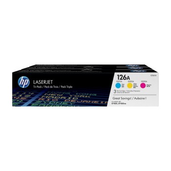HP Toner 126A - CMY 3er-Pack (CF341A), environ je 1'000 pages HP Toner 126A - CMY 3er-Pack (CF341A), environ je 1'000 pages
