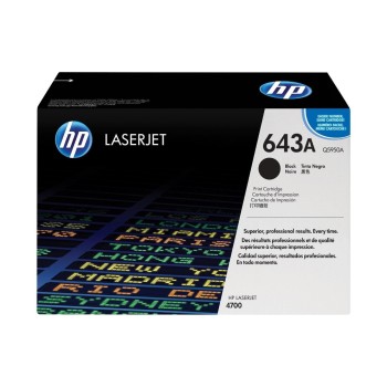 HP Toner 643A - Black (Q5950A), environ 11'000 pages HP Toner 643A - Black (Q5950A), environ 11'000 pages
