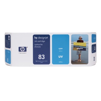 HP Encre Nr. 83 Cyan UV (C4941A), 680ml HP Encre Nr. 83 Cyan UV (C4941A), 680ml