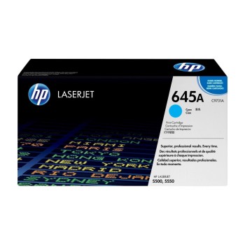 HP Toner 645A - Cyan (C9731A), environ 12'000 pages HP Toner 645A - Cyan (C9731A), environ 12'000 pages