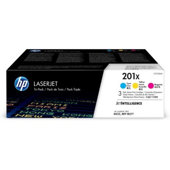 HP Toner 201X - CMY 3er-Pack (CF253XM), Seitenkapazität 3x ~ 2300 Seiten