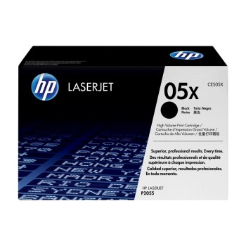 HP Toner 05X - noir - CE505X - environ  6'500 pages - laserjet P2055  HP Toner 05X - noir - CE505X - environ  6'500 pages - laserjet P2055