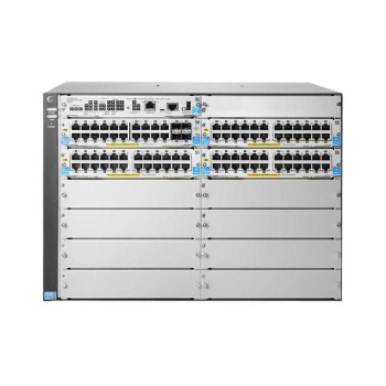 HP 5412R zl2: 92x 1Gbps PoE+, 4x SFP+, 12 Einschübe (4 belegt), ohne alimentation