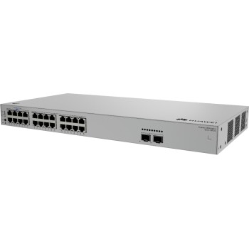 Huawei L2 Managed Switch: S210-24P2J, 24x 10/100/1000BASE-T ports (400W PoE+) Huawei L2 Managed Switch: S210-24P2J, 24x 10/100/1000BASE-T ports (400W PoE+)