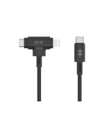 Hyper Silikon USB-C/USB-C Lightning 60W, Kabel, schwarz