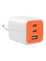 HYPER Chargeur mural USB Flex GaN 65 W, 2 ports USB-C et 1 port USB-A