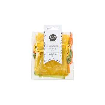 I am Creative Organzabeutel 9 x 12 cm, Spring, 6 Stück