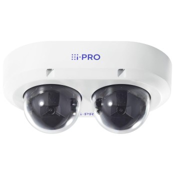 Panasonic Netzwerkkamera WV-S85702-F3L, Outdoor, Dual Dome, 2x8MP, IR, Weiss