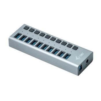 i-tec USB 3.0 - USB 3 HUB mit 10 Ports - Strom 48 Watts und Verbindung zum Hostcomputer