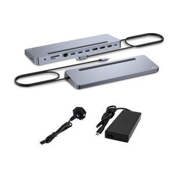 i-tec USB-C Metal Ergonomic 4K Dock, 3x Display Docking Station with PD 100 W i-tec USB-C Metal Ergonomic 4K Dock, 3x Display Docking Station with PD 100 W