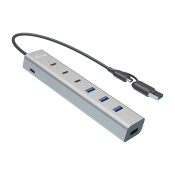 i-tec Hub USB USB-C/USB-A, métal, 3x USB-C, 4x USB-A i-tec Hub USB USB-C/USB-A, métal, 3x USB-C, 4x USB-A