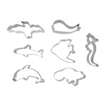 Ibili Set 7 Guetzli-Ausstechformen, Meerestiere 8 - 12 cm